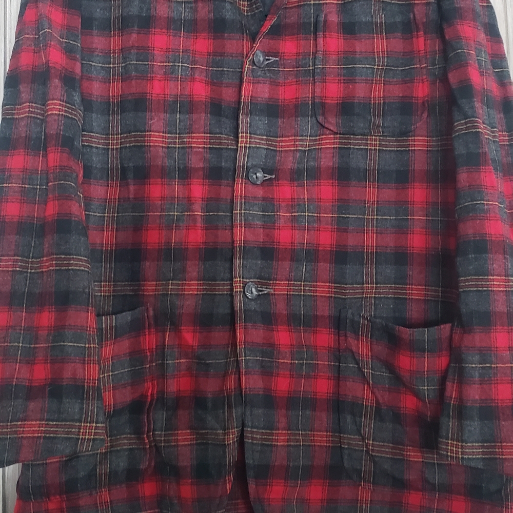 Pendleton Red and Black Lightweight Shirt Jacket